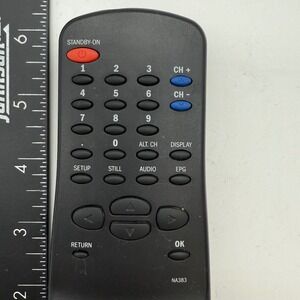 Magnavox NA383 Universal‎ Remote Control Black Replacement TV VCR DVD